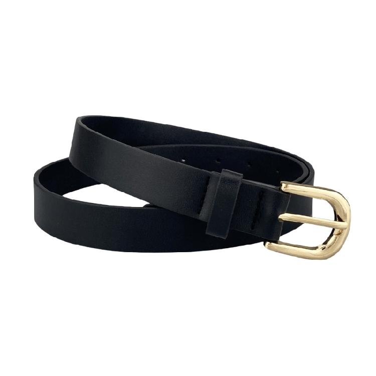 Simple Design PU Leather Skinny Belt Adjustable Waistband for Women Casual and Business Wear Formal Occasion Accessory