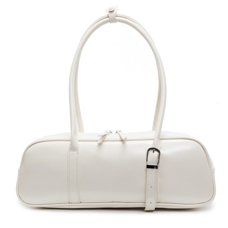 

Новая сумка-багет ретро простая и универсальная на плечо женская высококлассная для поездок на работу нишевая подмышечная сумка белый