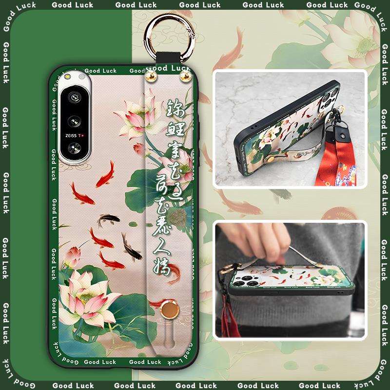 Durable Protective Phone Case For Sony Xperia5 IV Phone Holder Lanyard Shockproof Waterproof Ring Anti-dust Fashion