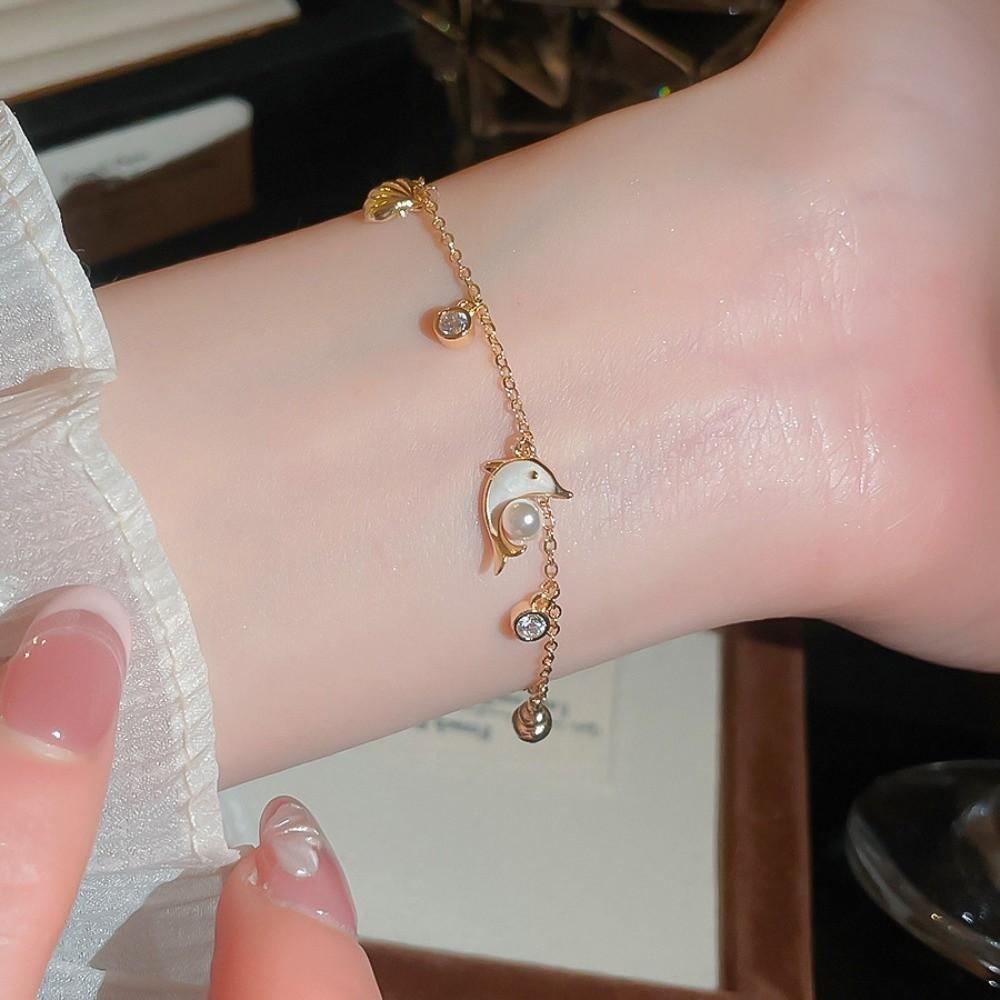Imitation Pearl Bohemian Shell Bangle Sea Series Beach Hand Chain  Vacation
