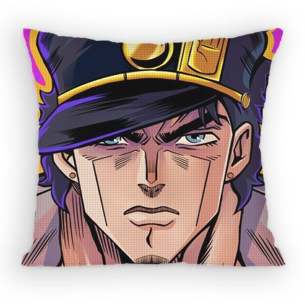 Anime JoJo Kujo Jotaro Pillow Case Sofa Living Room Bedroom Headboard Backrest Cushion Square Cushion Nap Time