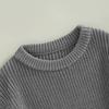 Kleinkind Baby Rundhals Pullover 3M 6M 9M 12M 18M 24M 3Y 4Y 5Y Langarm Einfarbig Lose Gestrickte Pullover
