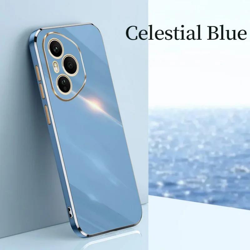 

6D Плетение Мягкий ТПУ Чехол для телефона Для Honor 400 Pro Honor 400 Lite Power GT Гальваническое покрытие Мягкий Силиконовый Полностью Ударопрочный Задняя крышка For Honor 400 Pro синий