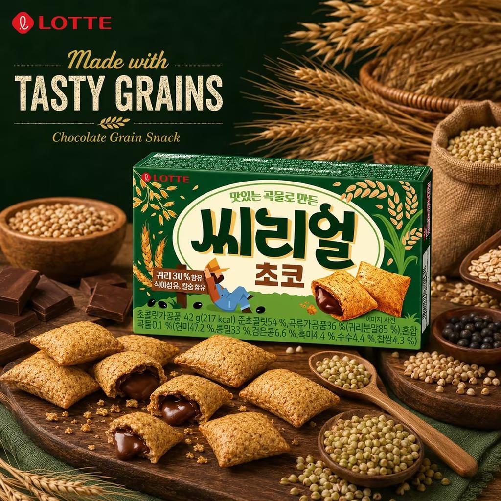 Lotte Buckwheat Compound Chocolate Coated Biscuits 42g