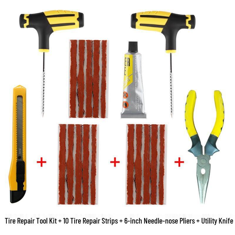 Rapid Repair Kit: Car & Motorcycle Tire Vacuum Glue and Emergency Tool Set