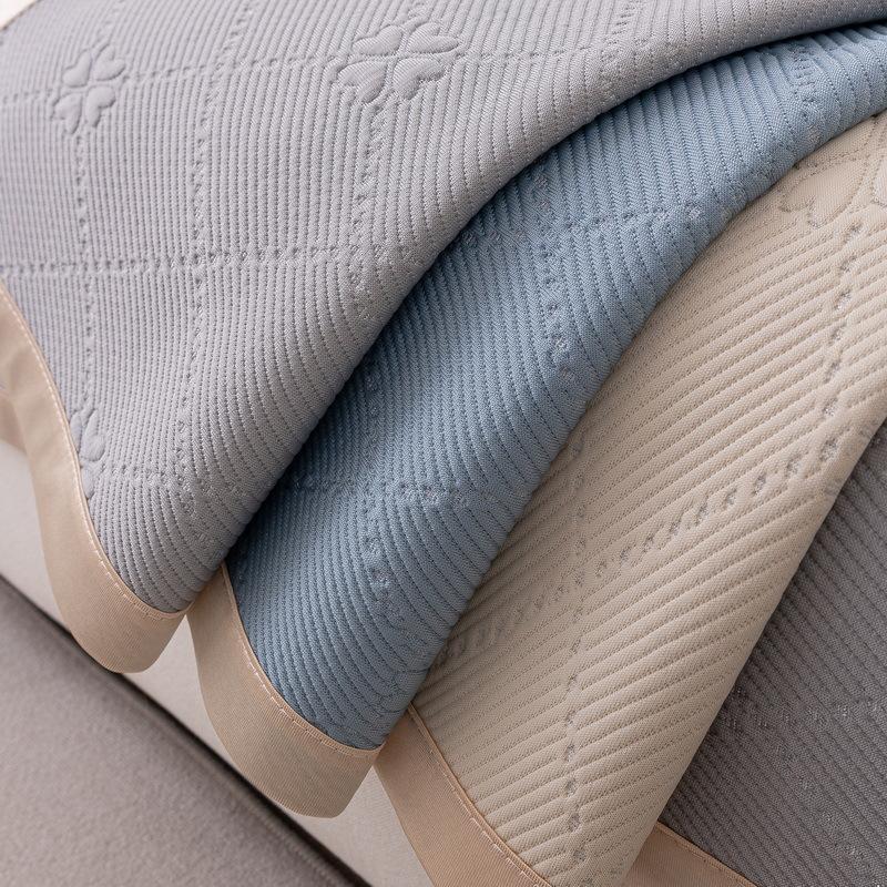 Ice Silk Sofa Cushion Summer Non-Slip Cushion New Cream Wind Straight Row Summer Cool Cushion Cover Cloth Mat Seat Cushion