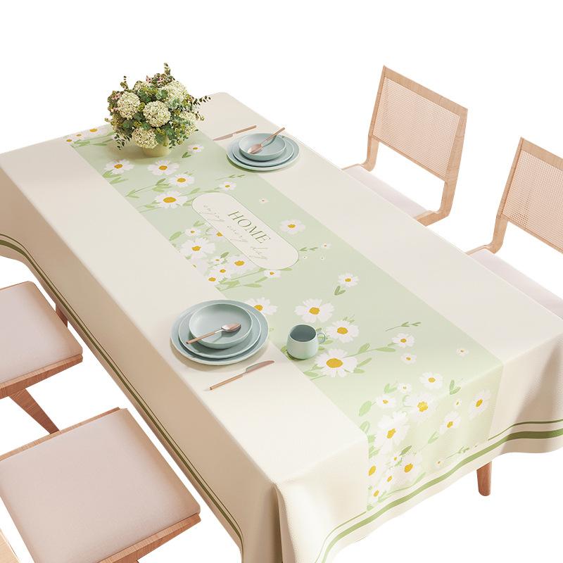 New Year'S Fresh Tablecloth Leave-In Waterproof And Oil-Proof Pvc Dining Table Tablecloth Tablecloth Cover Cloth Coffee Table Tablecloth
