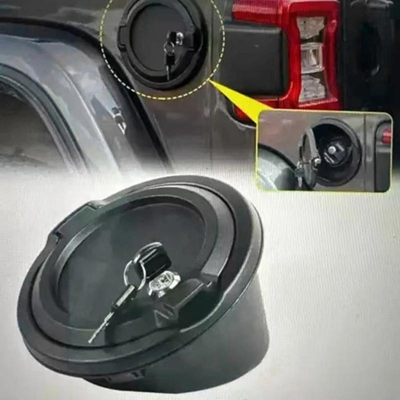 Corrosion Resistant Protective Lockable Gas Fuel Door Caps Cover With Security Lock For JLU 2018-2023 Easy Installation