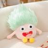 Cute Versatile Hairstyle Plush Toy Soft Stuffed Colorful Big Eye Funny Bedroom Pillow Doll Kids Birthday Gifts Boy Girls