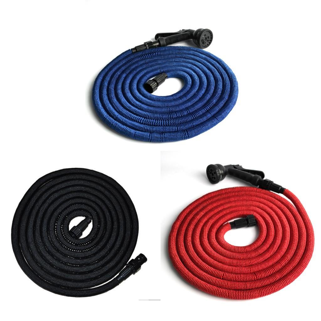 25ft-100ft Expandable Garden Hose Set With High Pressure Water Gun For Gardening And Car Washing