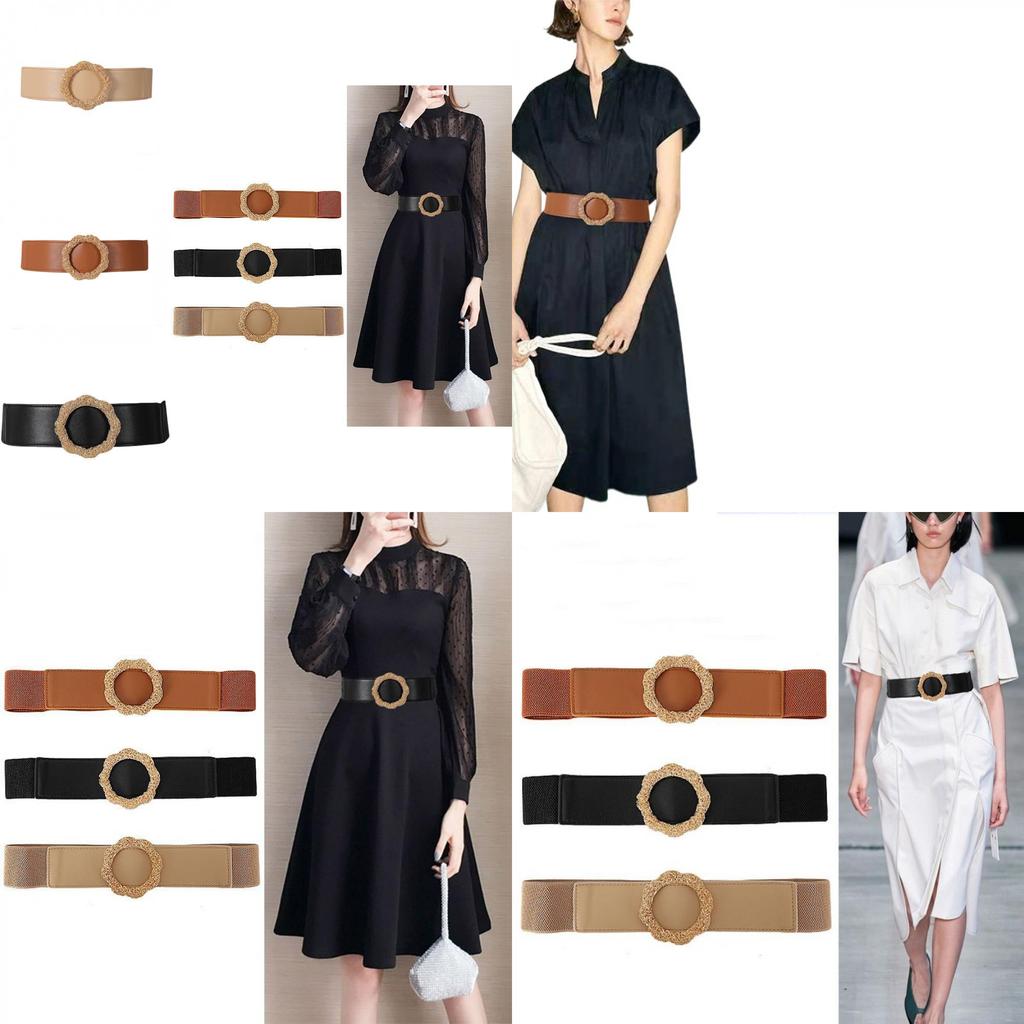 Chic Vintage Decorative Waist Belt For Dresses In Fashionable Brown Black Color Options