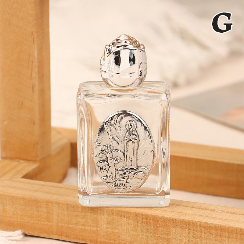 

12 Типів Скляних Пляшок для Святої Води з Ісусом, Релігійна Пляшка з Хрестом, Християнська Пляшка зі Скульптурою Діви, Пляшка для Святої Води, що Заповнюється G