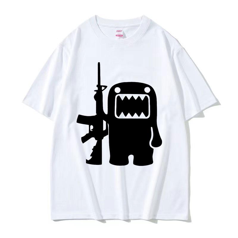 Funny Domo Kun AK47 Retro Graphic T Shirt Mens ONeck High Quality Fashion TShirt Man 100 Cotton Oversized Tshirts Streetwear