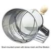 Flour Sifter Semi-automatic Handheld Hand-crank Sieve Stainless Steel Graduated Inclined Mouth Flour Sieve Kitchen Gadget