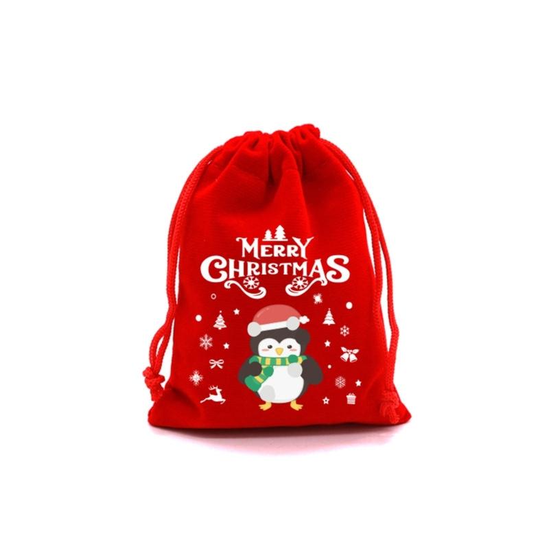 Set Of 12 Durable Plush Gift Bags For Christmas And Special Occasion Bags with Easy To Use Drawstring Closure