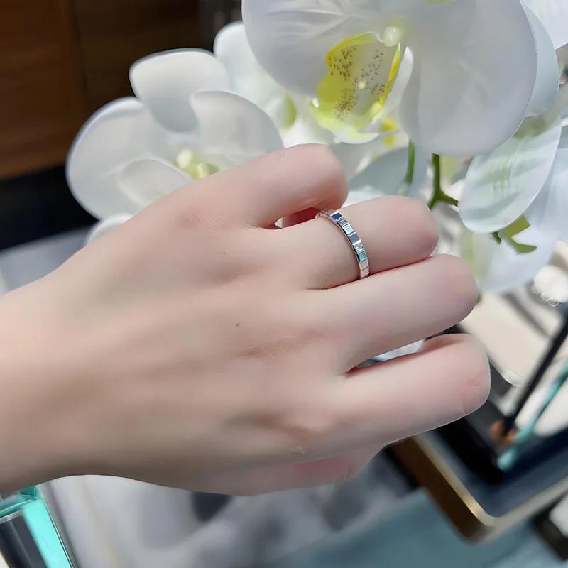 Neuer Vintage 925er Sterlingsilber Eiswürfel Stil Pave AAA Zirkonia Liebesschmuck Ring für Damen und Herren Feiner Schmuck Sondergröße