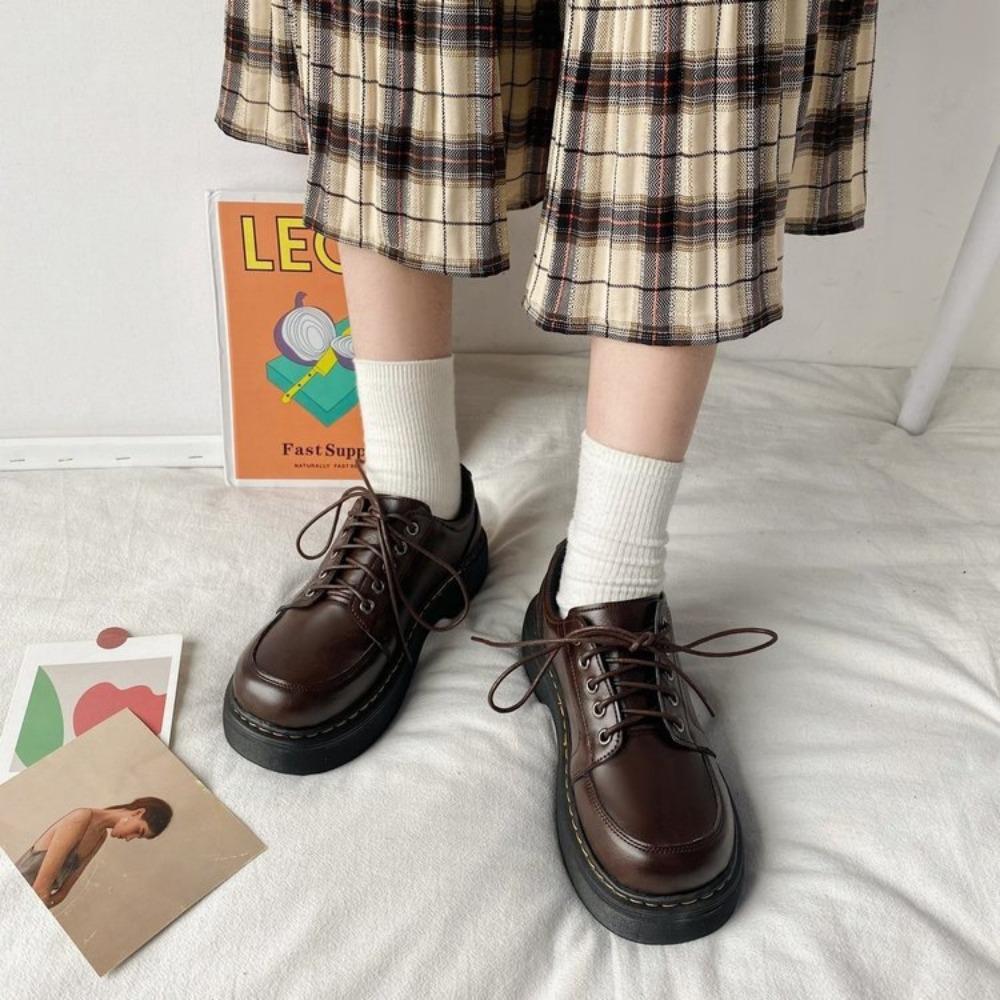 Japanese School Mary Jane Shoes Uniform Shoes Student Shoes Girls Women Kawaii Lolita Soft Girl Round Toe Lolita Platform