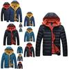 Men's Winter Warm Hooded Thick Padded Jacket With Stylish Stand Collar And Zipper Pockets