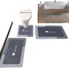 Clover Diatomaceous Earth Bathroom Mat Set: Absorbent, Dirt-Resistant, Quick-Drying, Non-Slip Three-Piece Foot Pads