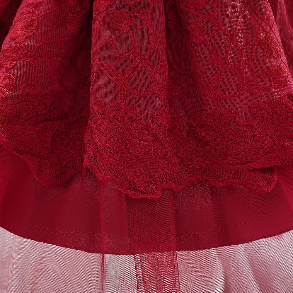 New Princess Girls Embroidery Flower Newborn Dress Children Kids Elegant Wedding Dresses Children Clothing For 0-2 Years