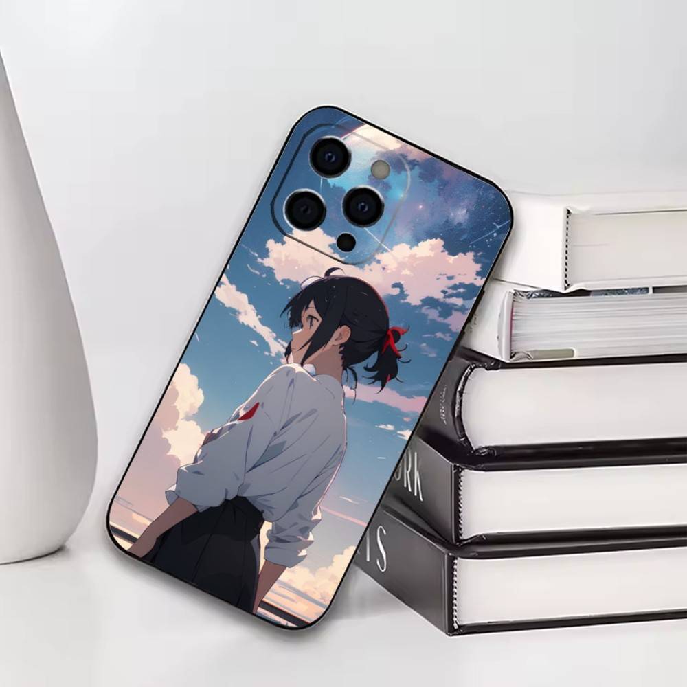 Mitsuha Miyamizu Phone Case For iPhone17,16,15,14,13,12,11 Plus,Pro Others Soft Black Cover