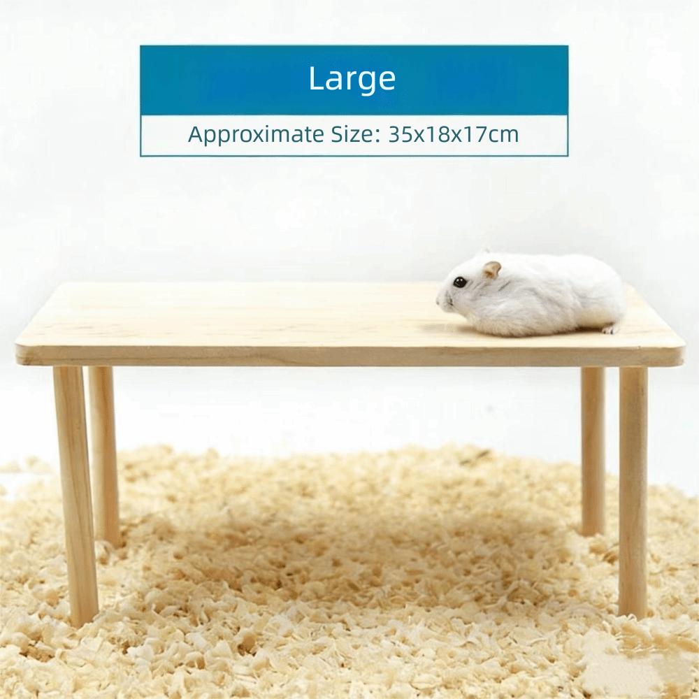 New Small Hamster Scenery Platform Solid Color Functional Playground Climbing Stand Sturdy Wooden Platform Small Pet