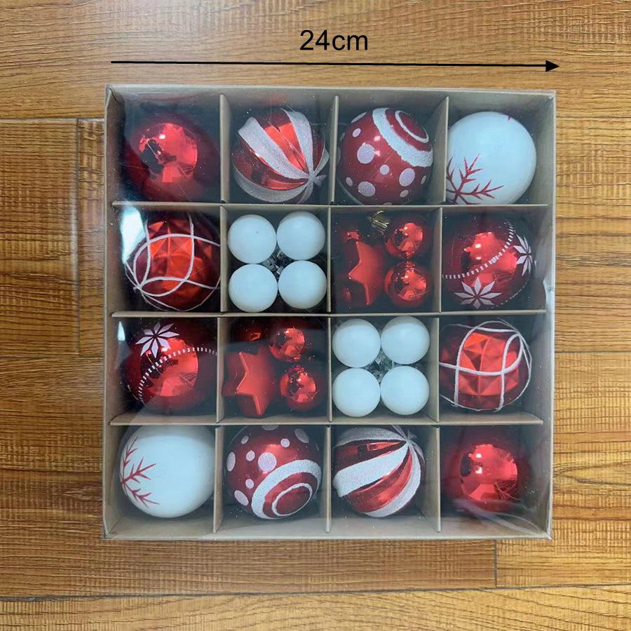 Christmas Tree Ornaments: Holiday Party Decor Ball Set with Gift Box
