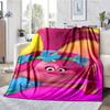 Trolls Theme Printed Blanket - Perfect for Couch, Bed, Travel & Outdoor Use | Machine Washable, Cozy & Durable.