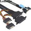 PCIE Slimline 5.0 MCIO 8I To Dual SFF-8639 + 15P W/ Screw Mount Holes