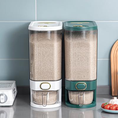 Rice Dispenser with Measuring Press, Sealed Grain Storage Insect Proof Moisture Proof