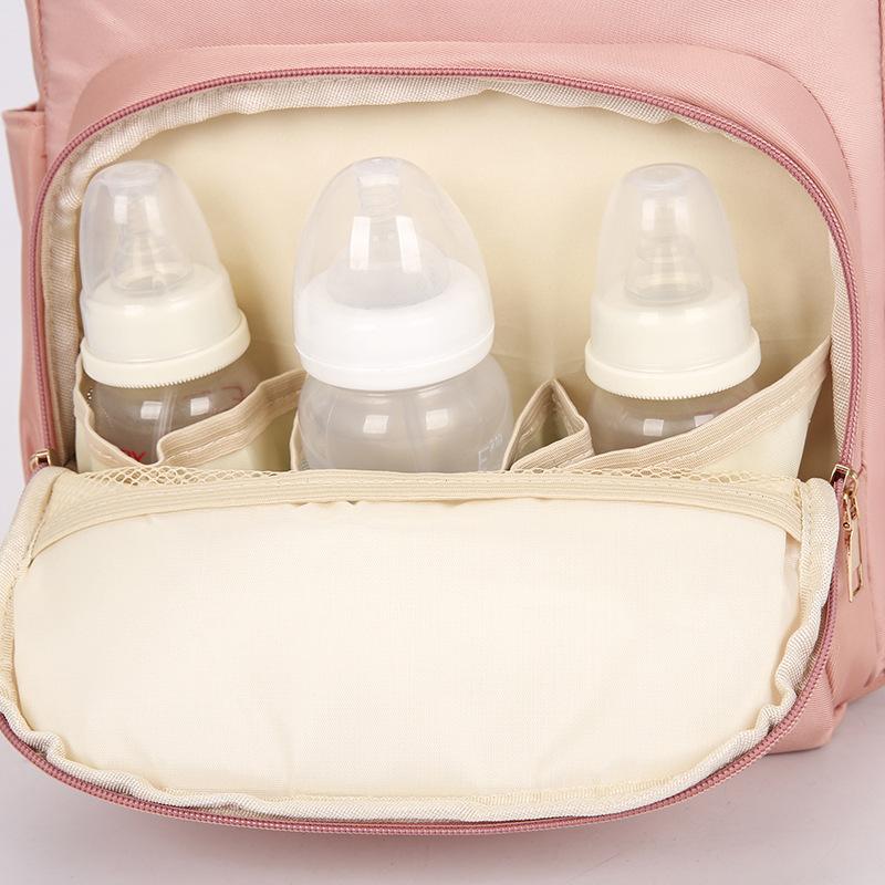 Schoolbag Stylish and Simple Outdoor Travel Mommy Bag New Oxford Cloth Large Capacity Waterproof Thermal Insulation Mother and Baby Bag Backpack