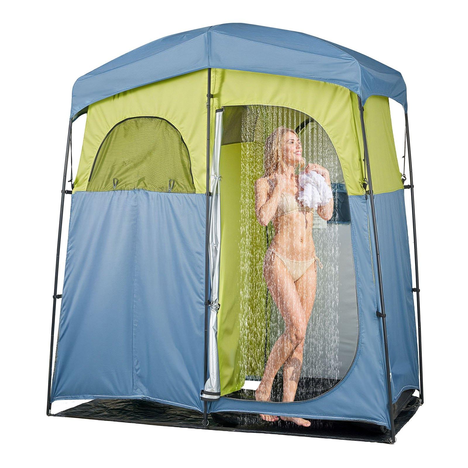 VEVOR Camping Shower Tent, 2-Room Portable