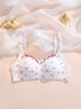 Sweet love girl underwear student high school student small chest gathered bra women's no steel ring breathable triangle cup bra