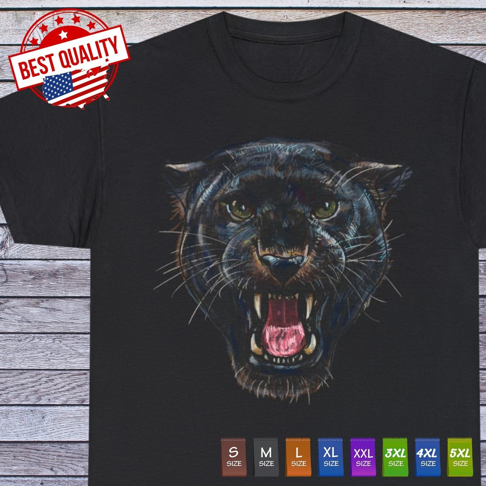 

New Design Black Panther T Shirt Novelty Short Sleeve Graphic Tee Clothing M