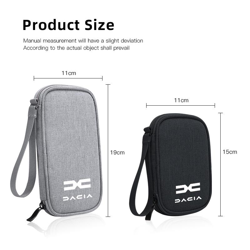 Car Cable Drive Earphone Charger Protable Storage Bag For New Dacia Duster Logan Sandero Jogger Spring Stepway Dokker Lodgy MCV