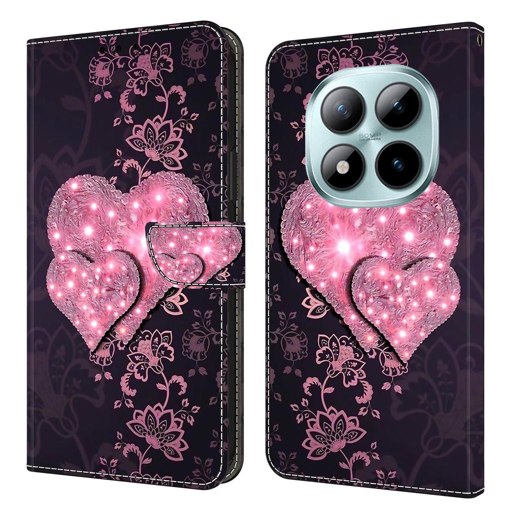 Pouzdro s peněženkou pro Xiaomi Poco M8 5G/Redmi Note 15 5G (Globální)/15 4G (Globální) 3D Vzor PU Kožené Pouzdro na Telefon s Stojánkem