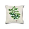 Simple Modern Green Leaves Tropical Plant Series Linen Pillowcase Nordic Small Fresh Style Cushion Cover