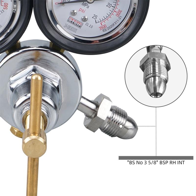 Nitrogen Shock Fill Tool With 2" 600psi Gauge Schrader Valve For Polaris RZR Raptor FOX ATV UTV Yamaha Honda Suzuki Kawasaki
