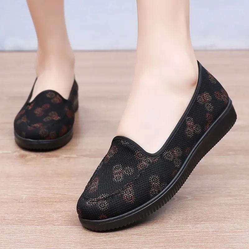 Sapatos Femininas Women Cute Round Toe Red Plaid Pattern Spring Slip On Flat Shoes Lady Casual Anti Skid Comfort Loafers Ab213