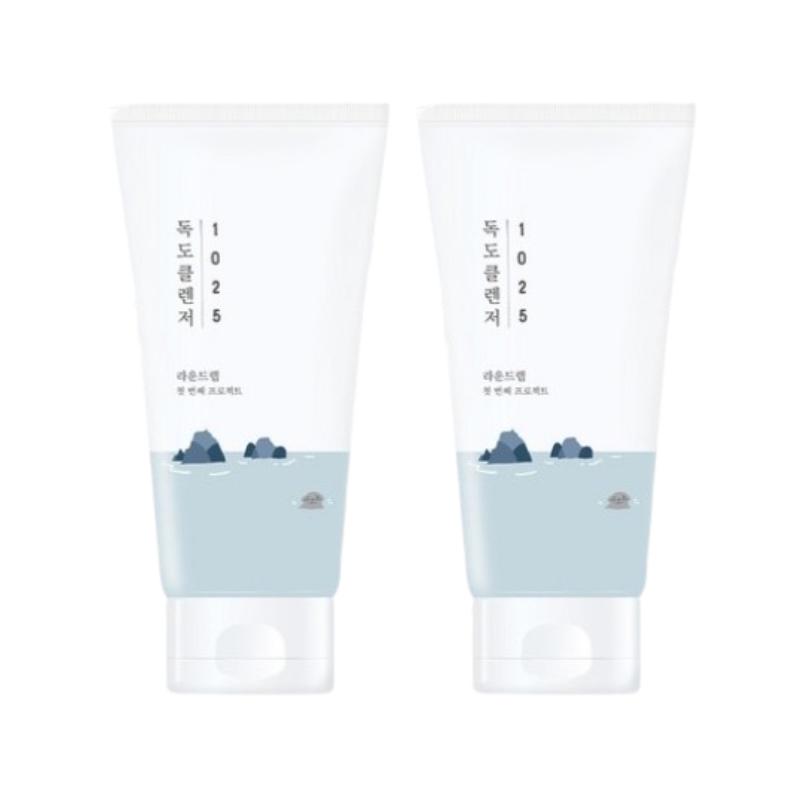 ROUND LAB 1025 Dokdo Cleanser, pH-ausgleichende koreanische Gesichtswäsche mit Tiefseewasser, sanfter schäumender Reiniger für empfindliche Haut – 150 ml