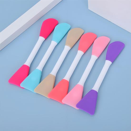 Silicone Face Mask Brush Dual-Ended Mask Spatula Soft Mud Mask Applicator for Creams Clay Masks DIY Skincare Tools for Sensitive Skin