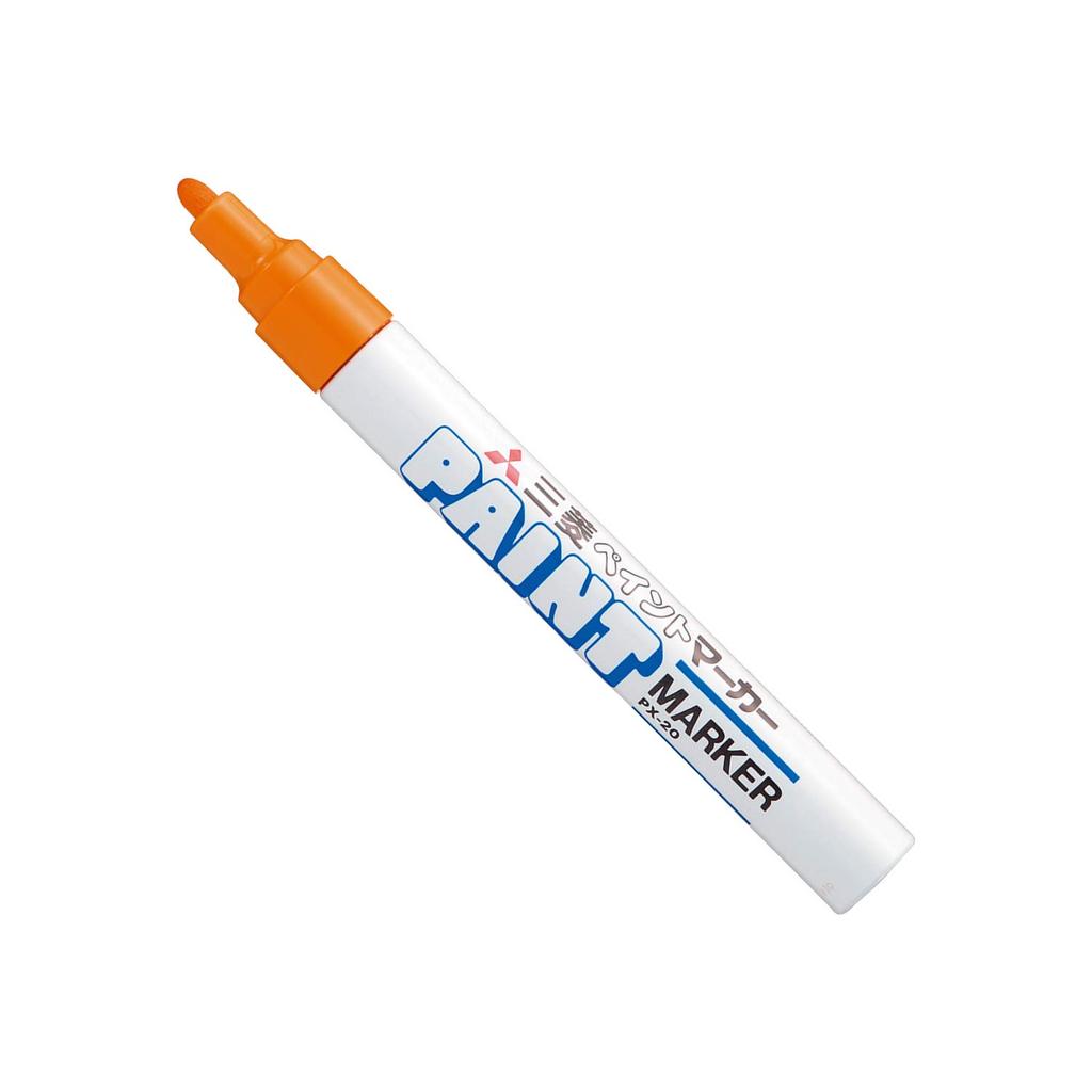 Mitsubishi Pencil Paint Medium Markers, Point, Orange, PX20.4, 10-Pack