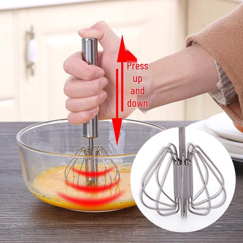 Halbautomatischer Mini-Silikon-Schneebesen-Mixer aus Edelstahl