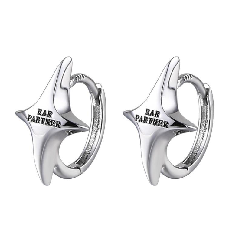 Delicate Niche Design Star Earrings Neutral Style Polaris Ear Jewelry For Women Men