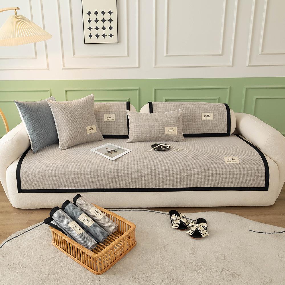 Стильный и практичный чехол для дивана из хлопка с функцией противоскольжения и защиты от кошачьих царапин на все четыре сезона 70*70