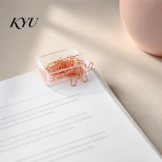 Decorative Page Markers 10PCS Rose Gold Metal Paper Clips, Cartoon Shape Clips Bookmarks, Creative Documents Organizers for Office And School