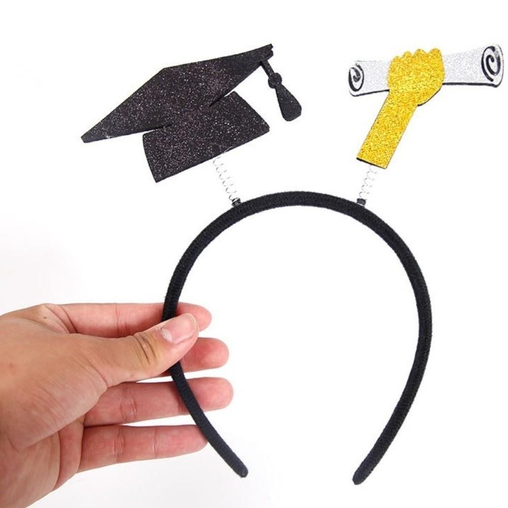 Celebrate Graduation Cap Headband Non-slip Graduation Hat Hairband  Elementary School