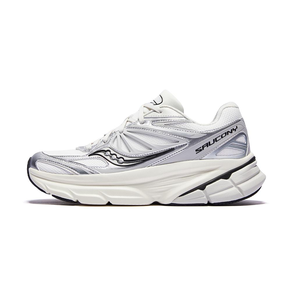 Saucony Guard 2K Comfortable Versatile Shock Absorbing Durable Low Top Casual Running Shoes Unisex sneaker White Silver S28237-5