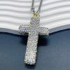 Rhinestones Embedded Clay Crucifix Hanging Charm For Cars Trucks SUVs And Indoor Decorative Use Hanging Pendant
