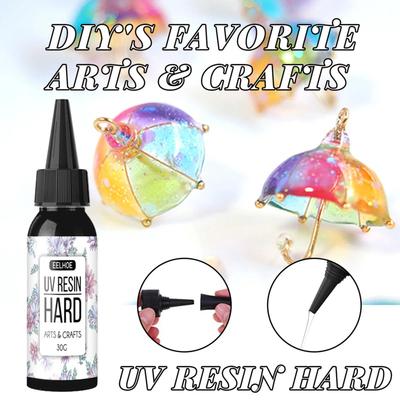 200g Pegamento de Resina UV Dura Cristalino Curado Ultravioleta Resina Epoxi Activada Curado Solar Herramientas para Hacer Artesanía de Joyería DIY